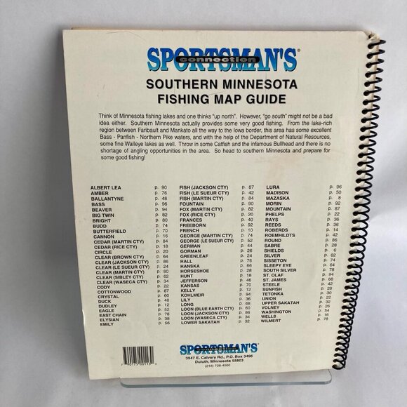 Sportsman's Connection Southern Minnesota Fishing Map Guide Book MN - Picture 2 of 6